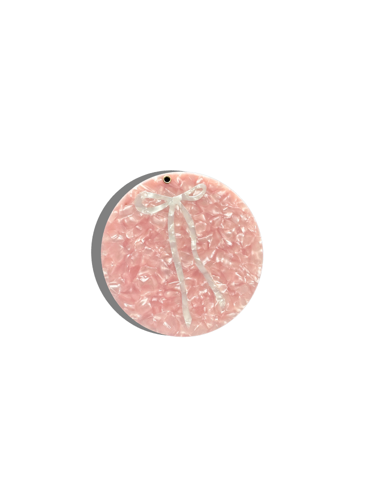 Hand-painted Ballet Bow Compact Mirror | Eco-Friendly