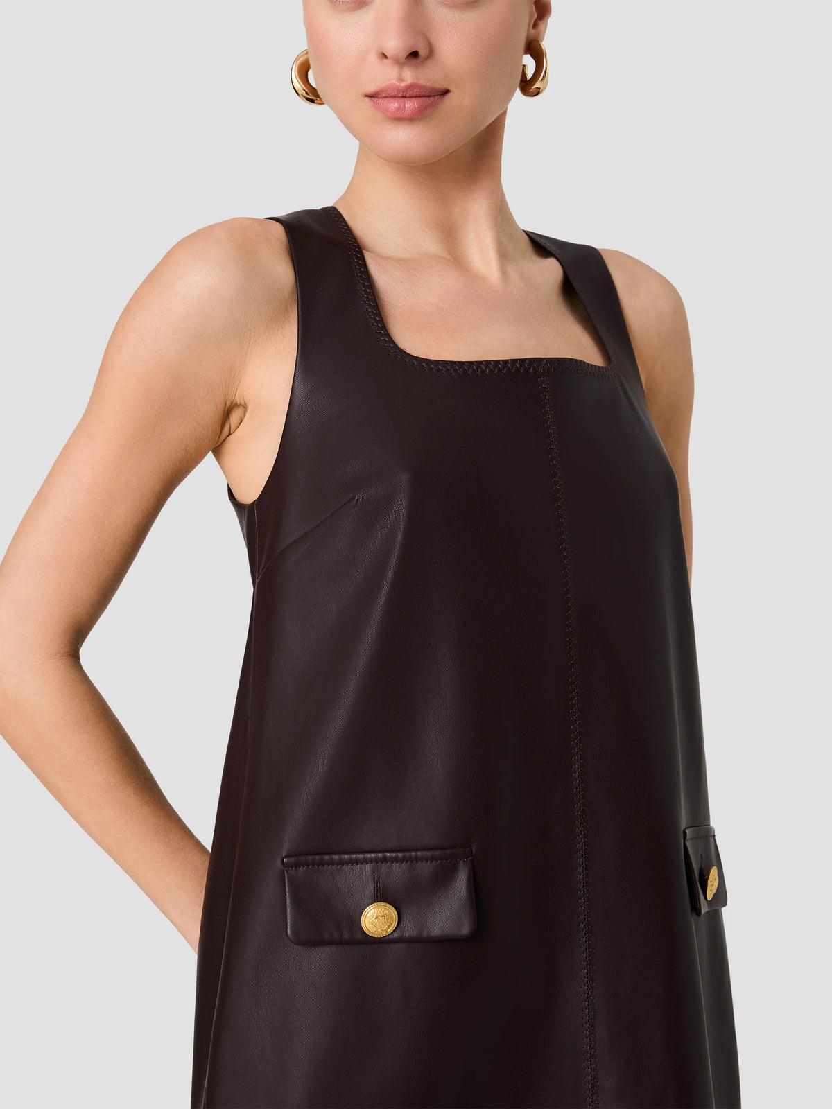 Madeline Faux Leather Mini Dress