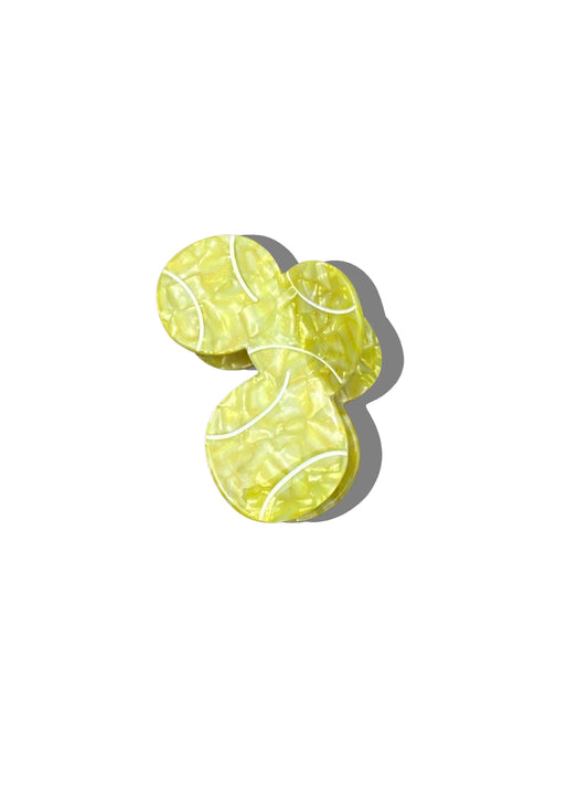 Hand-painted Tennis Ball Claw Hair Clip