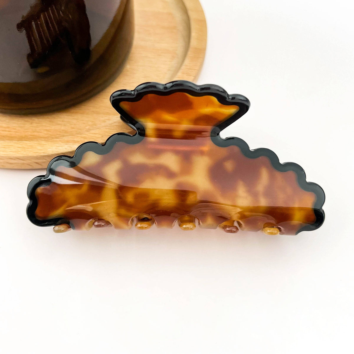 Wavy Marble Hair Clip