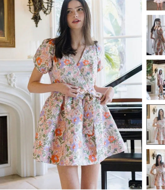 Whimsical Floral Mini Dress