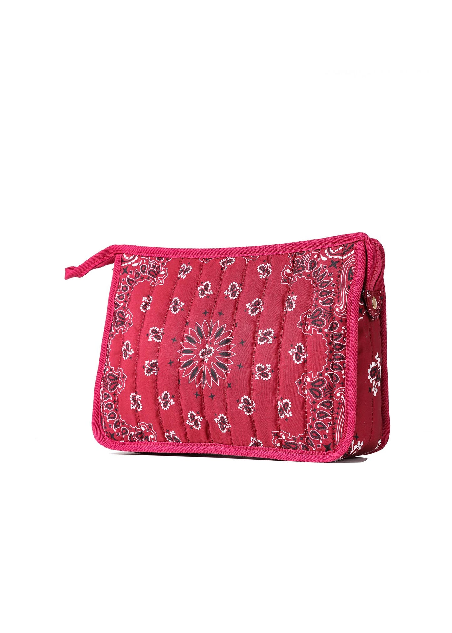 Bandana Print Pouch -Beau Burgundy