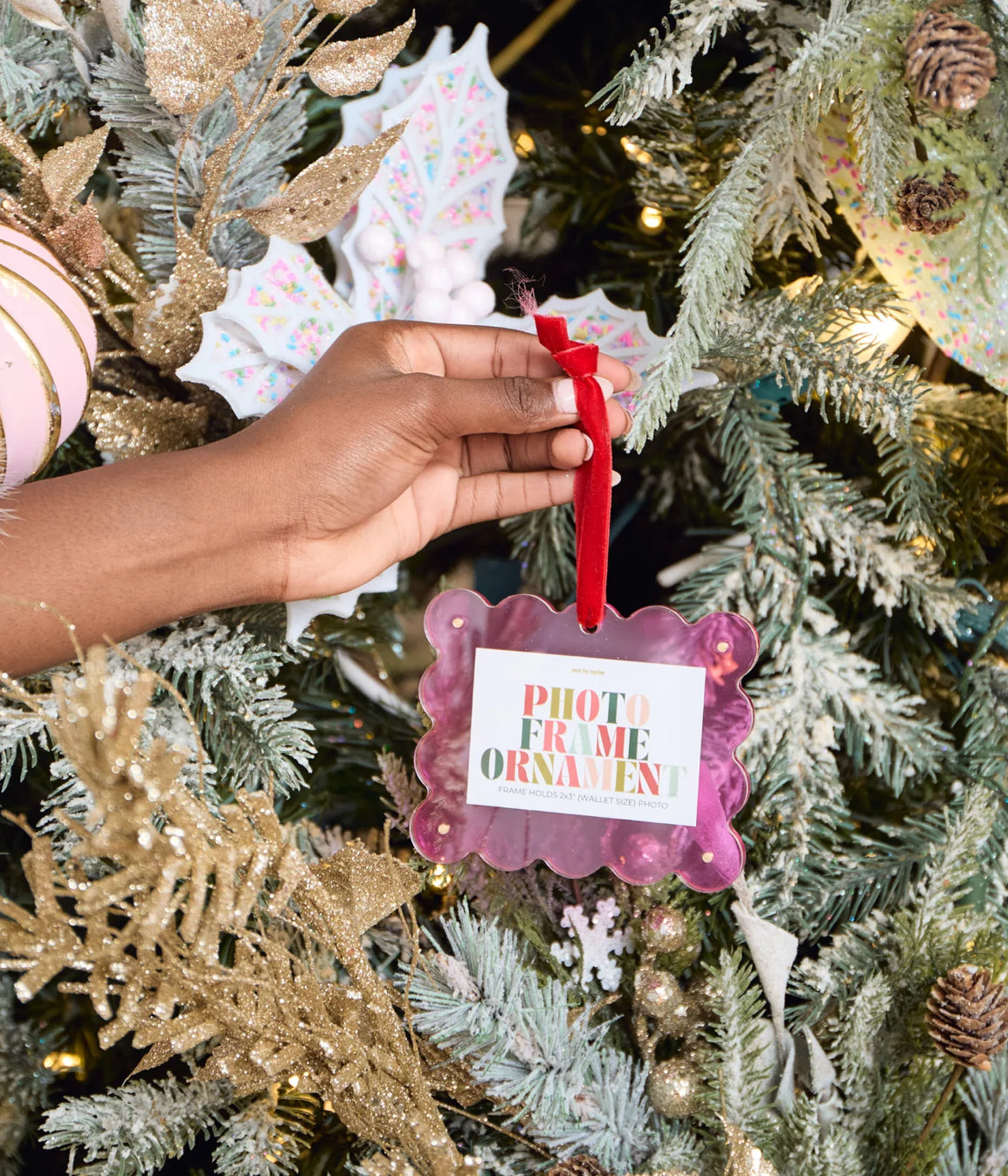 Hot Pink Frame Acrylic Ornament