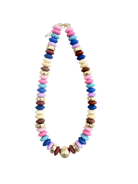 Tobie Beaded Disc Necklace