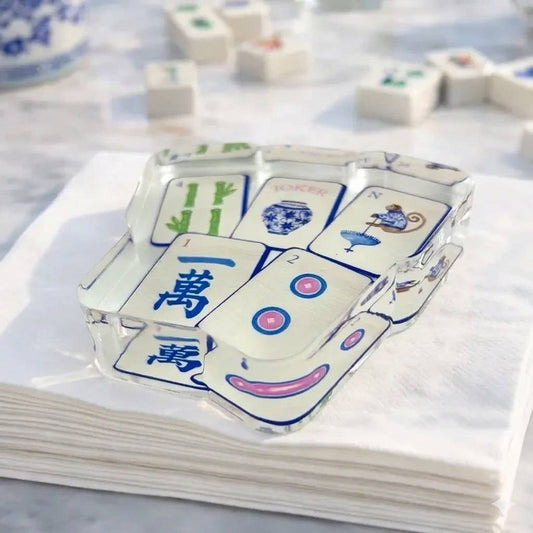 Acrylic Napkin Weight, Preppy Mahjong