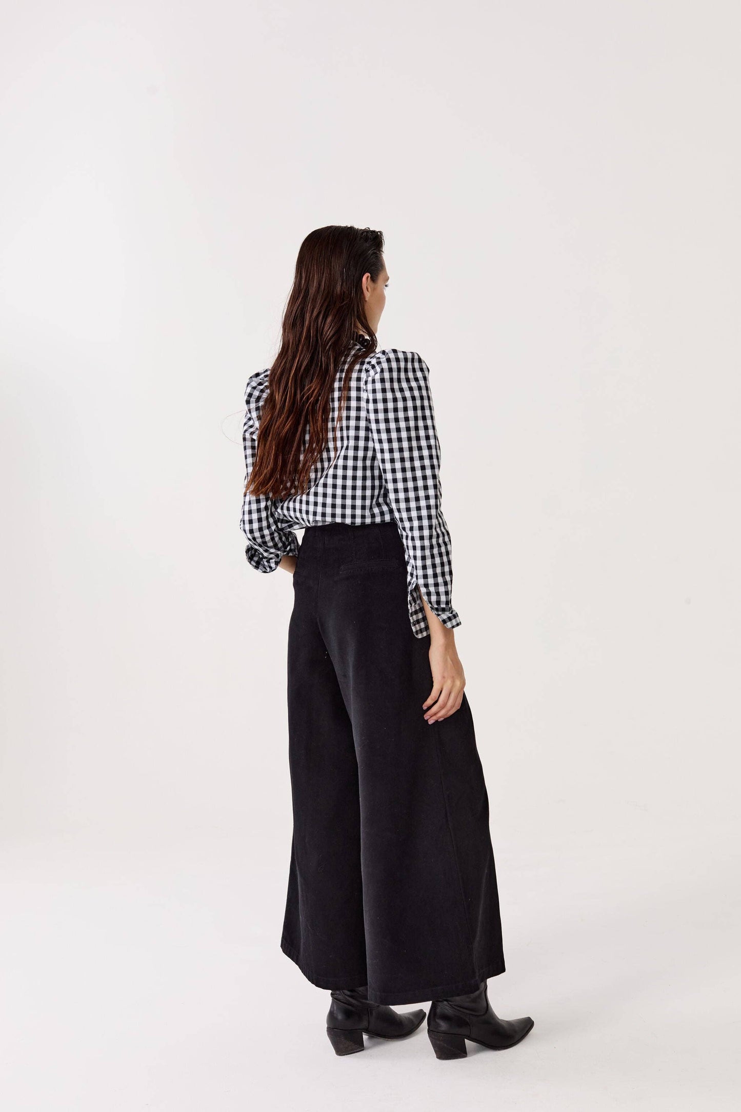 Lilium Poplin Shirt - Black/White Check