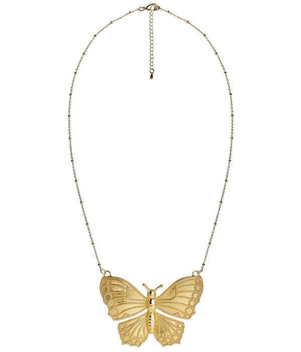 Butterfly Necklace 18k Gold Plated