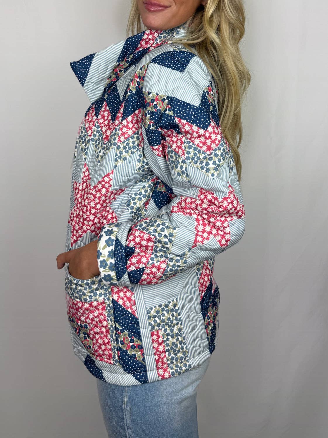 Adeline Patchwork Americana Quilted Jacket