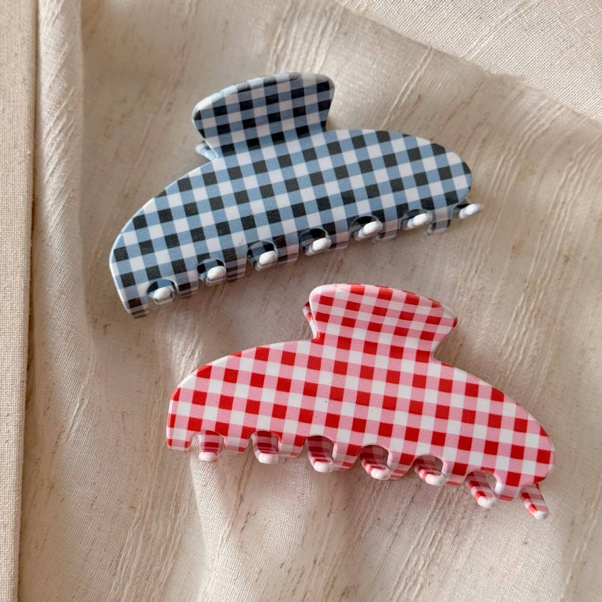 Gingham Hair Clip