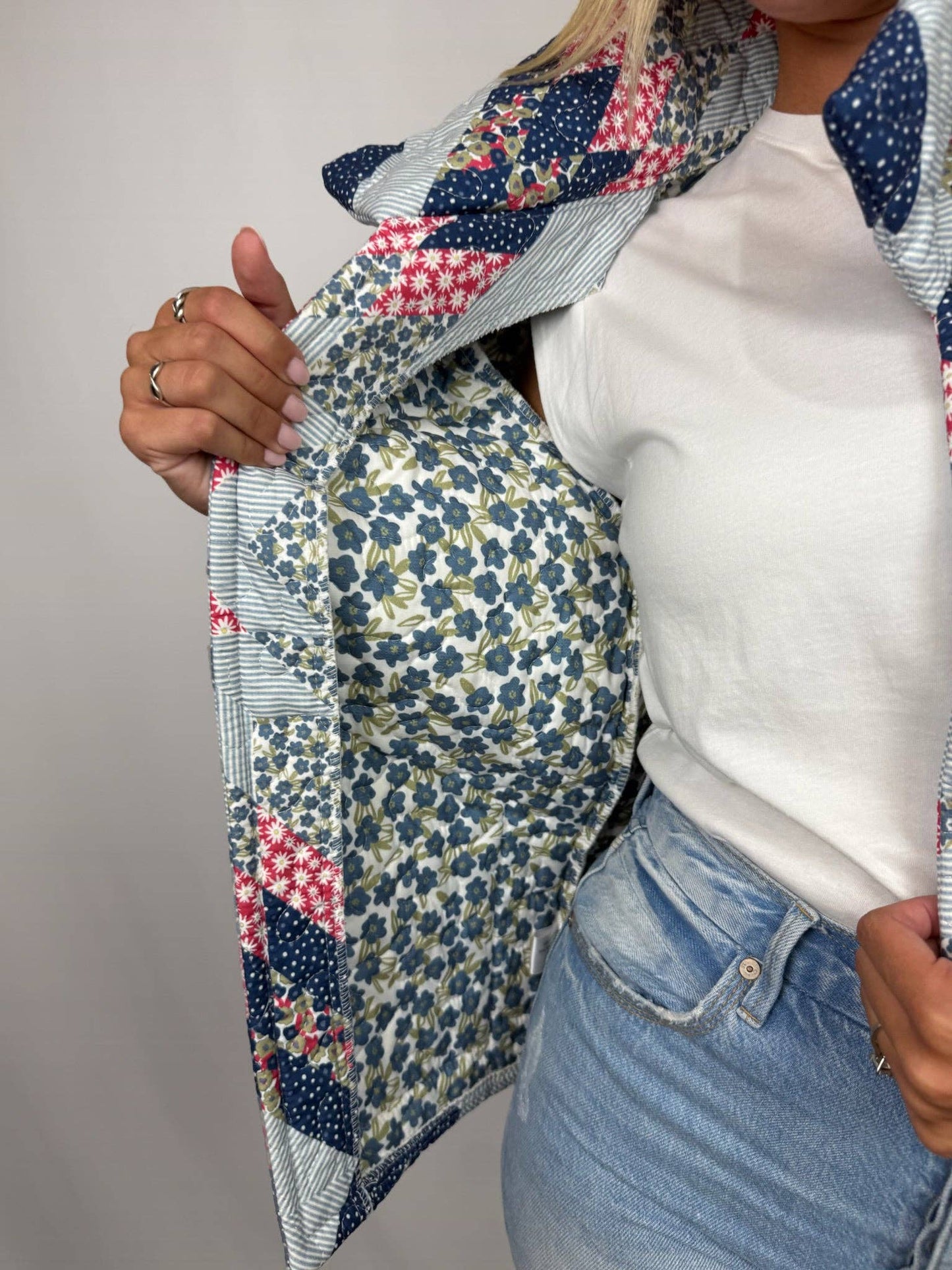 Adeline Patchwork Americana Quilted Jacket