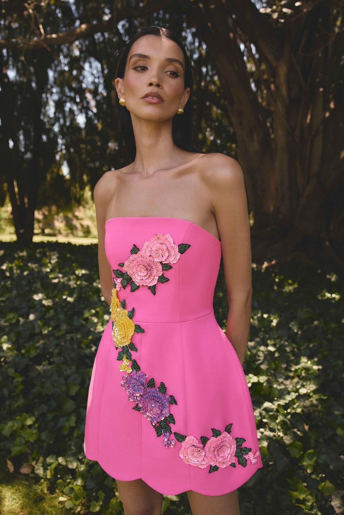 Elliatt Laurentia Strapless Mini Tulip Dress