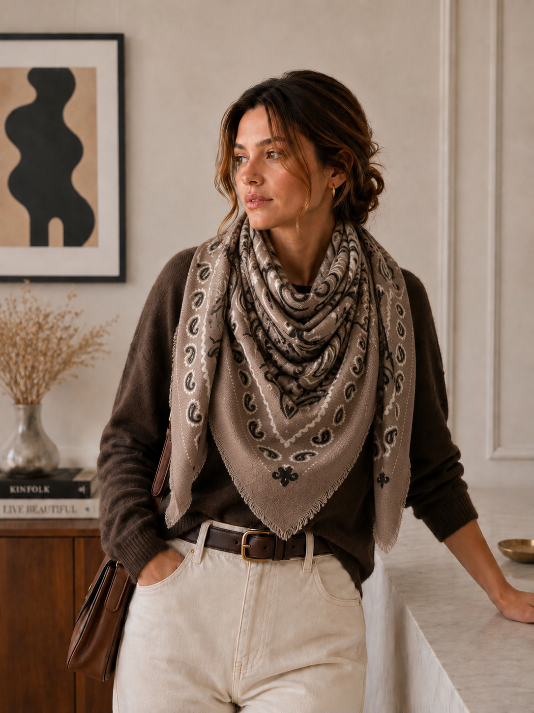 Large Woolen Square Bandana