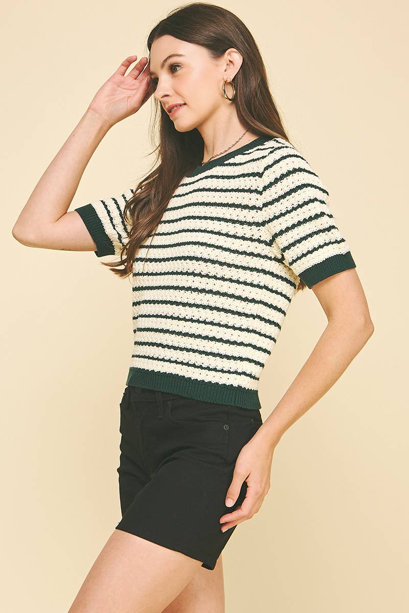 Stripe Textured Top