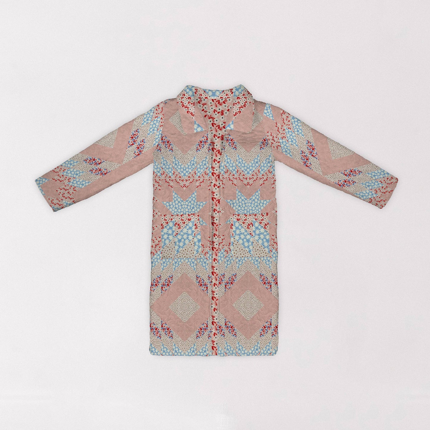 Adeline Patchwork Rose Quilted Duster