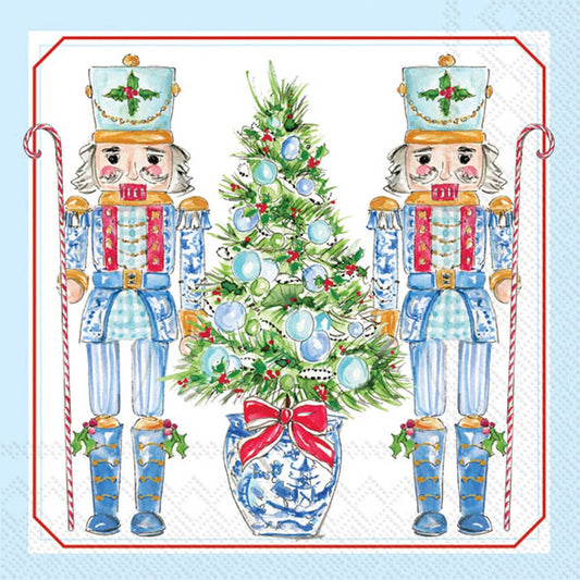 Blue Nutcrackers Christmas Cocktail Napkins