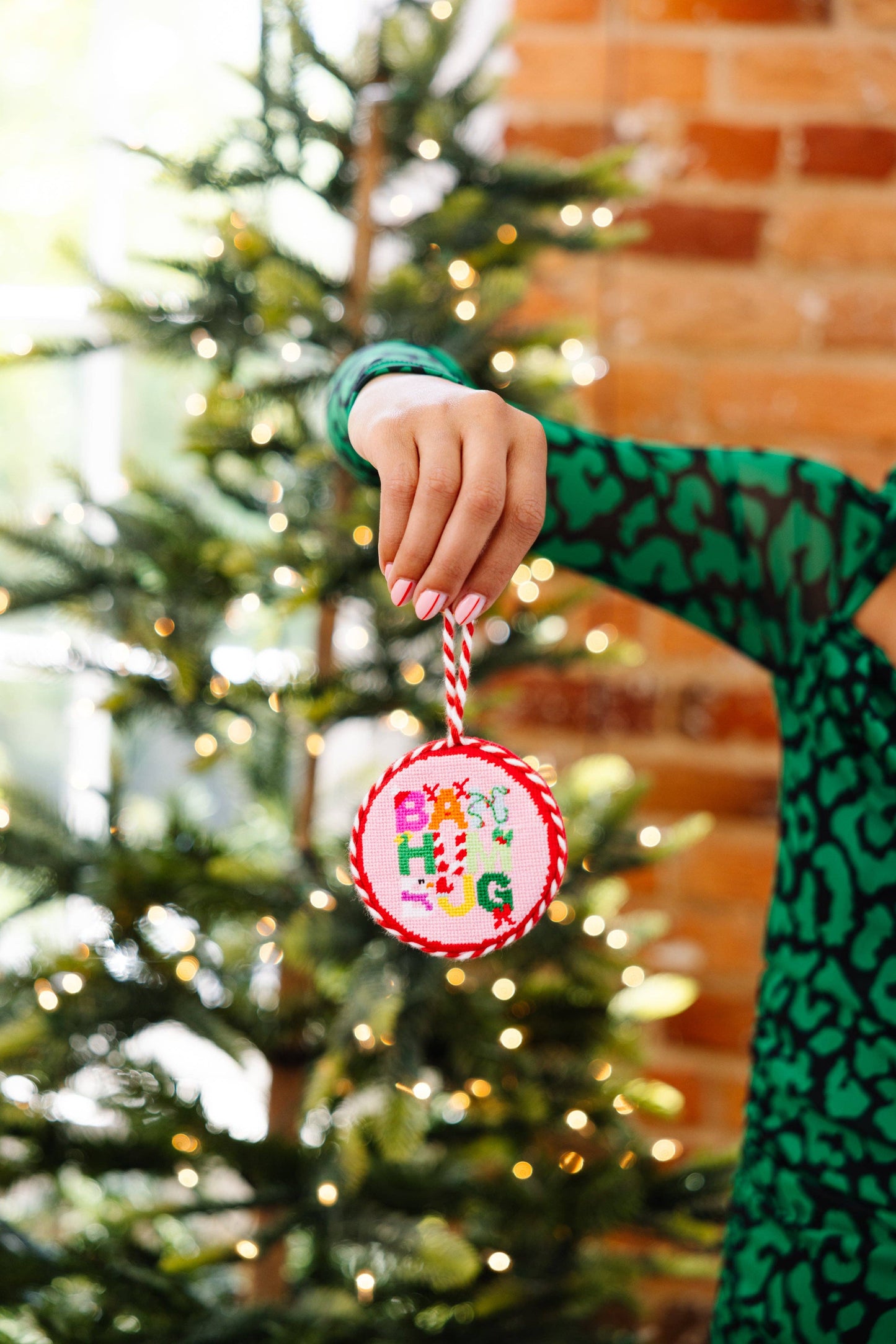 Needlepoint Ornament - Bah Humbug