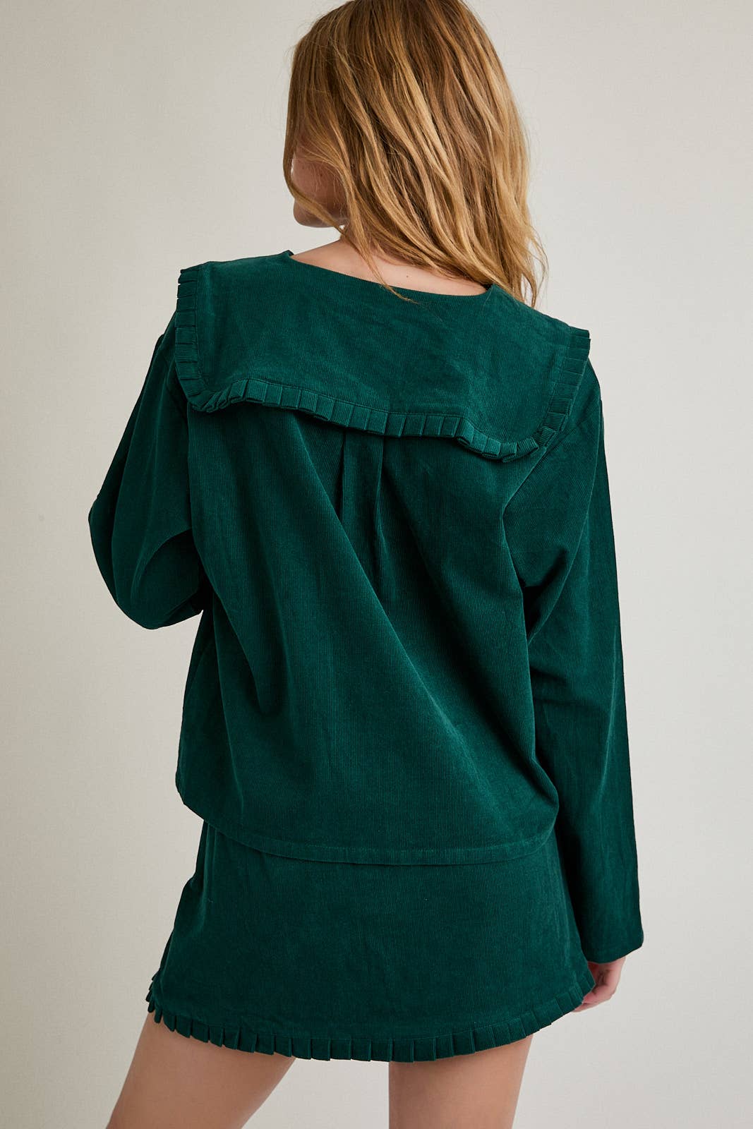 Corduroy Jacket & Skirt Set