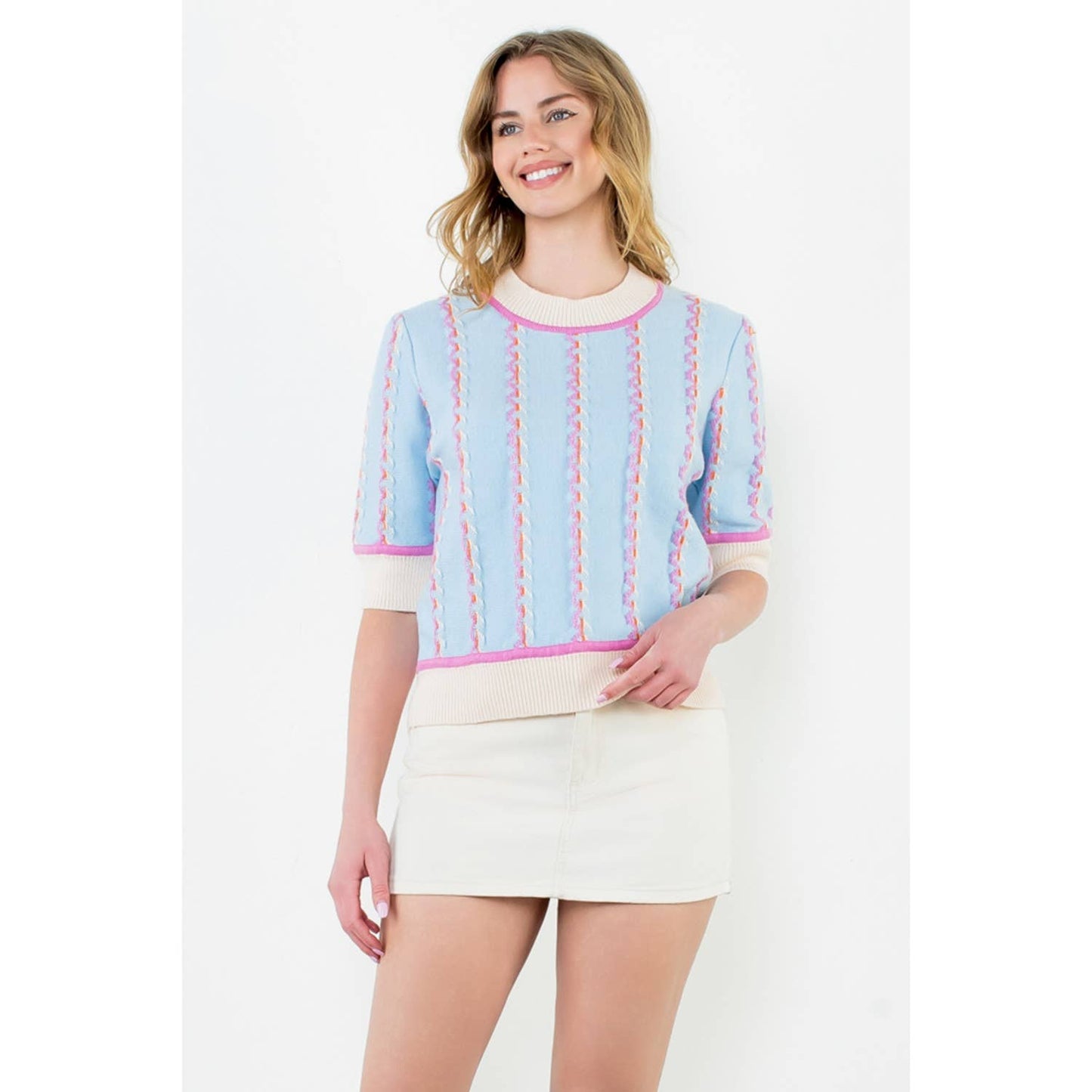 Short Sleeve Knit Top