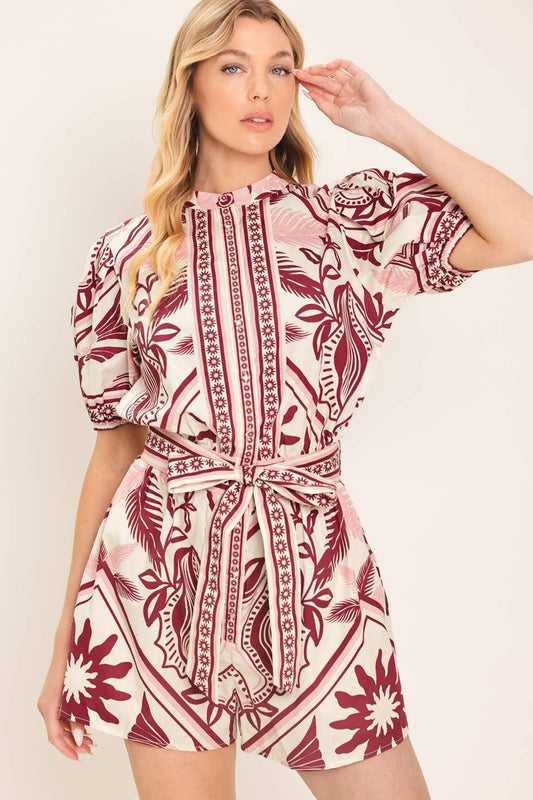 Printed Romper