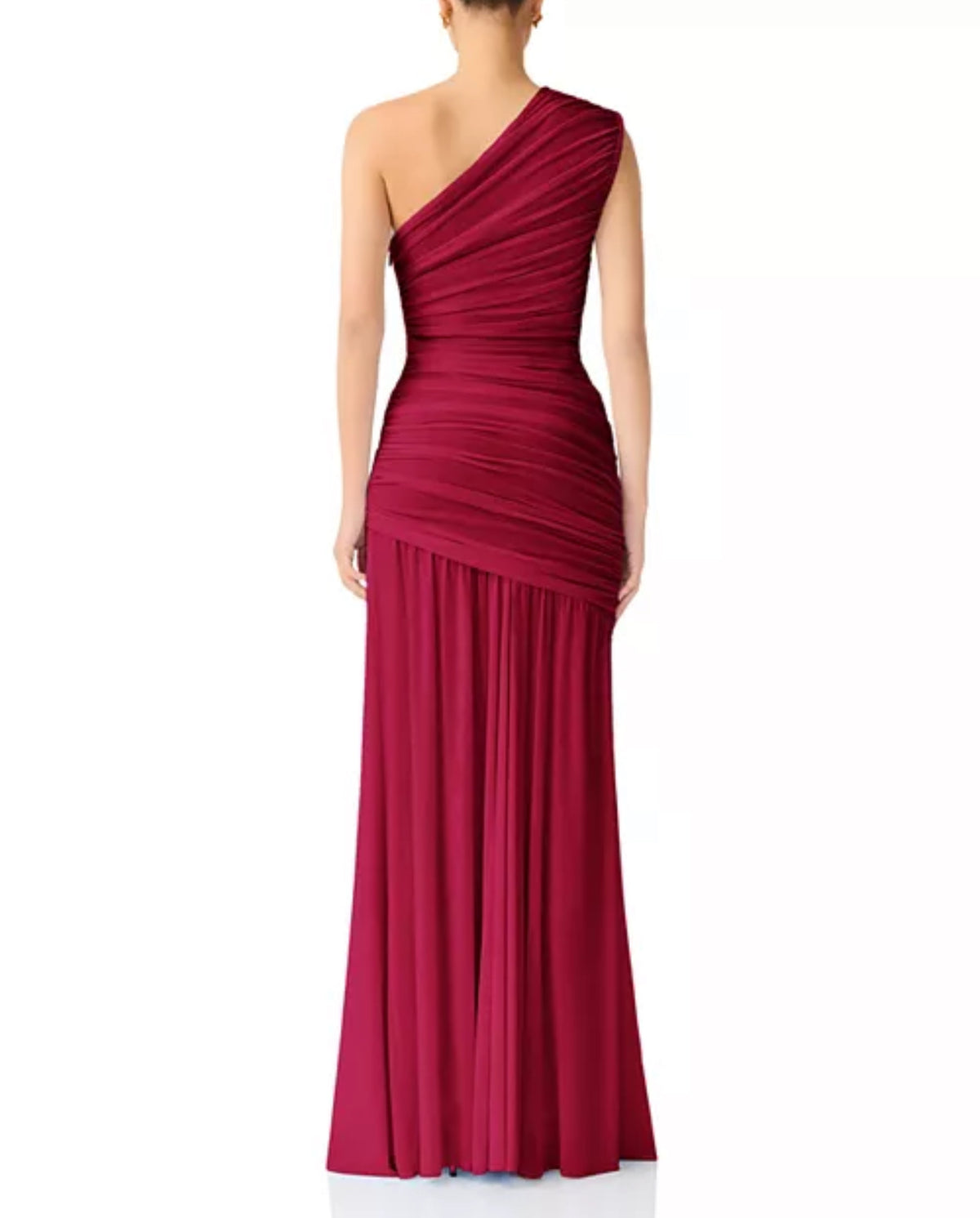 Elliatt Florencea One Shoulder Gown in Wine Red