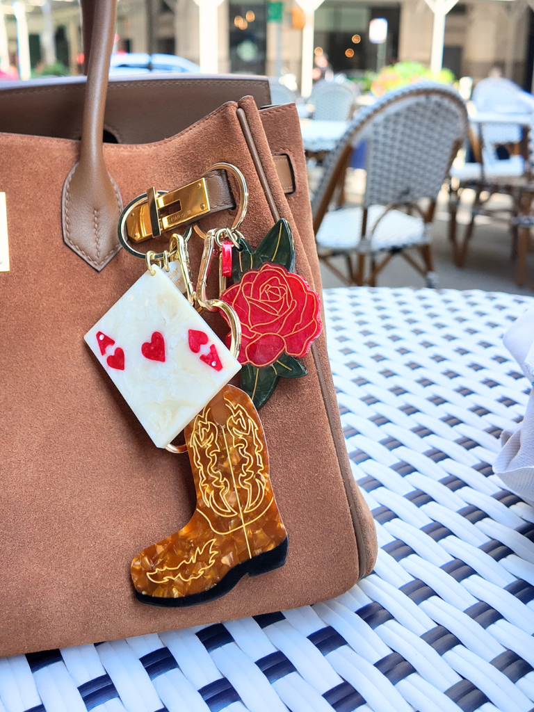 Hand-painted Mini Ace of Hearts Bag Charm + Keychain