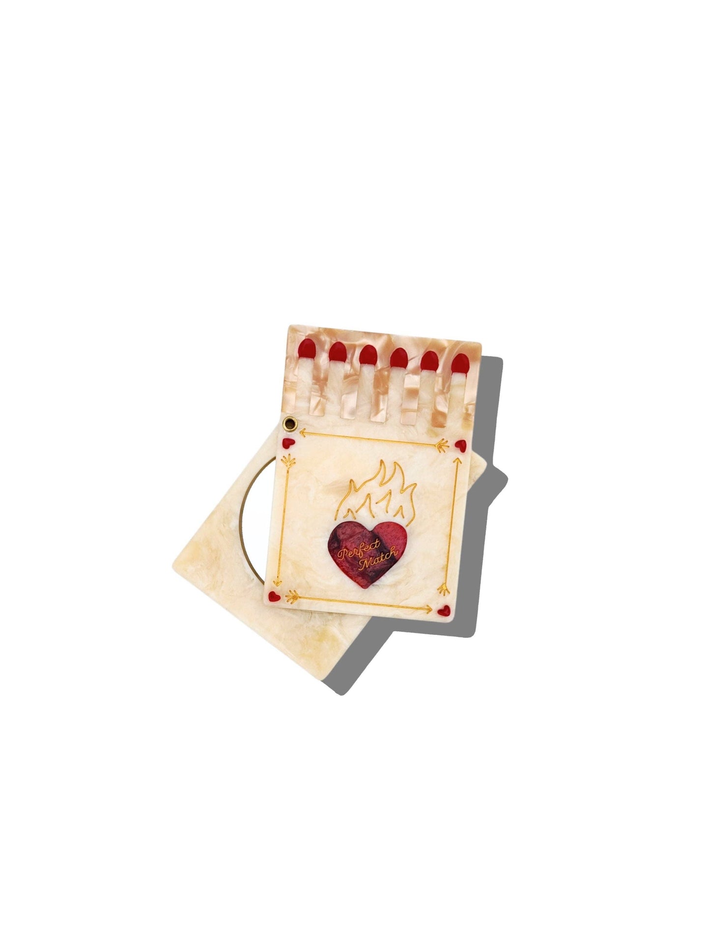 Hand-painted Matchbox Compact Mirror | Eco-Friendly