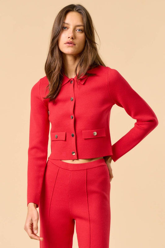 Long Sleeve Button-Down Sweater