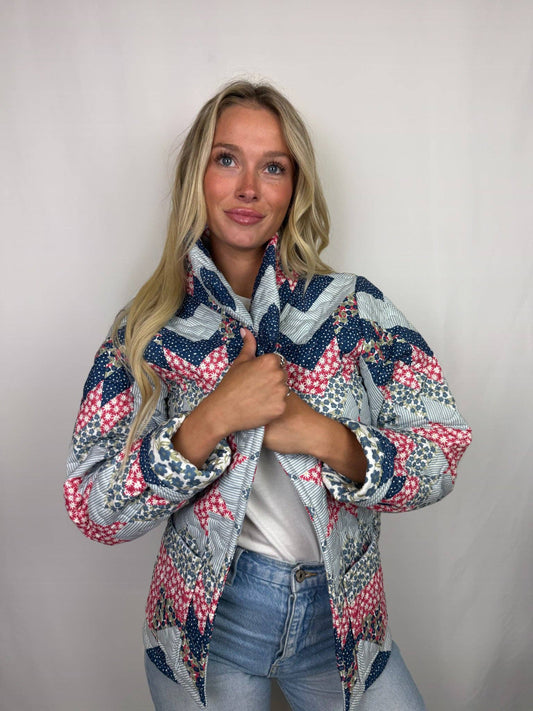 Adeline Patchwork Americana Quilted Jacket