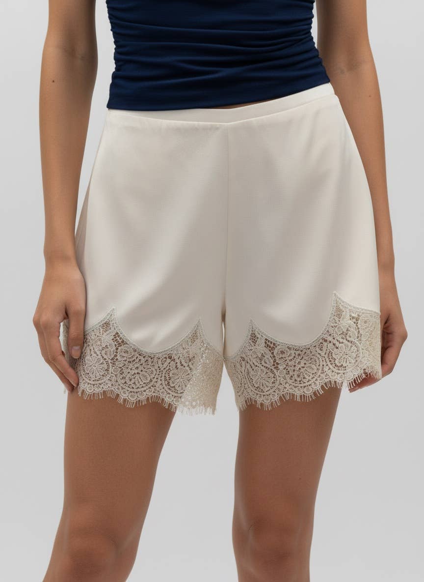 Satin High Waist Shorts