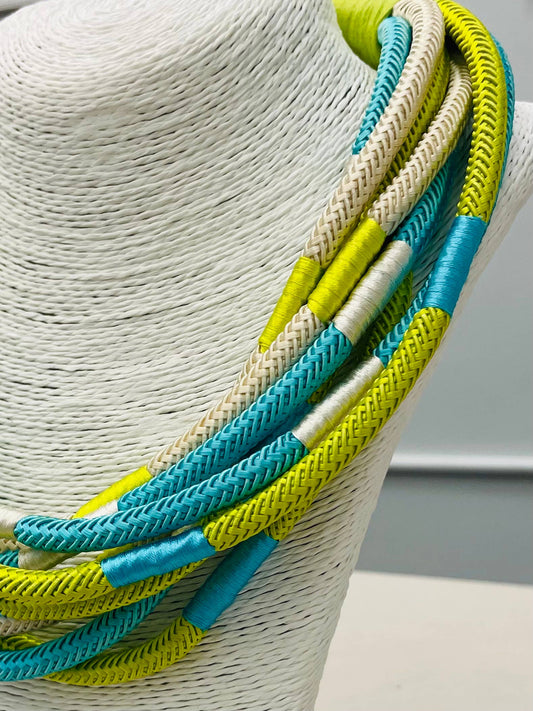 Slub strand (citrus/turq multi)