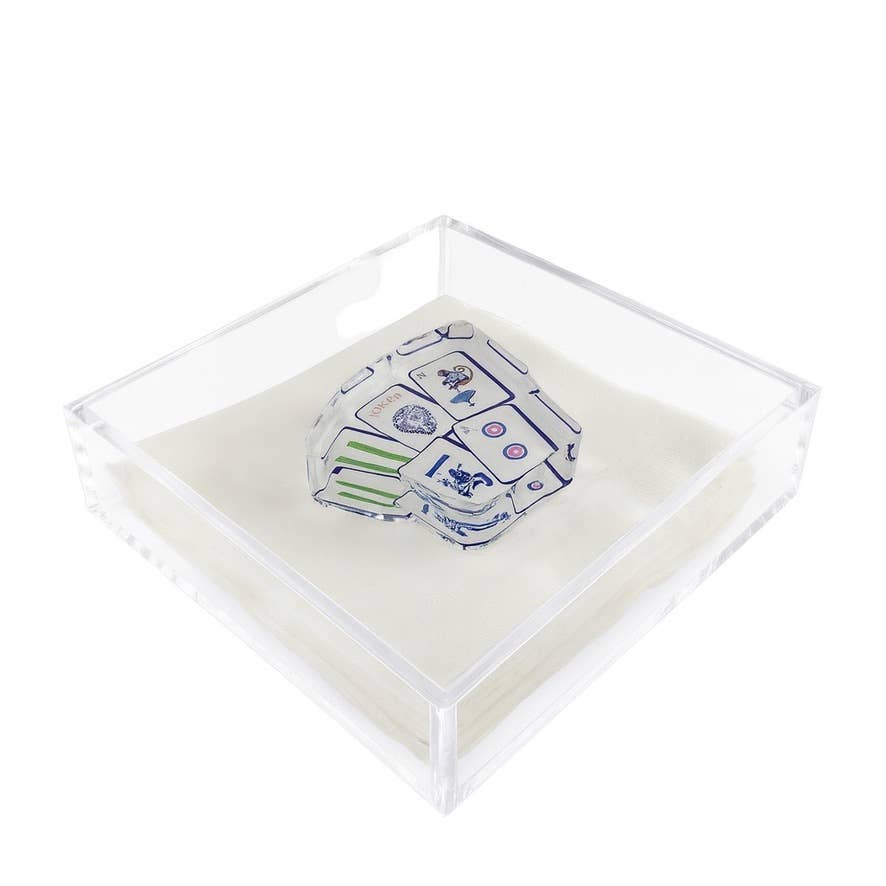 Acrylic Napkin Weight, Preppy Mahjong