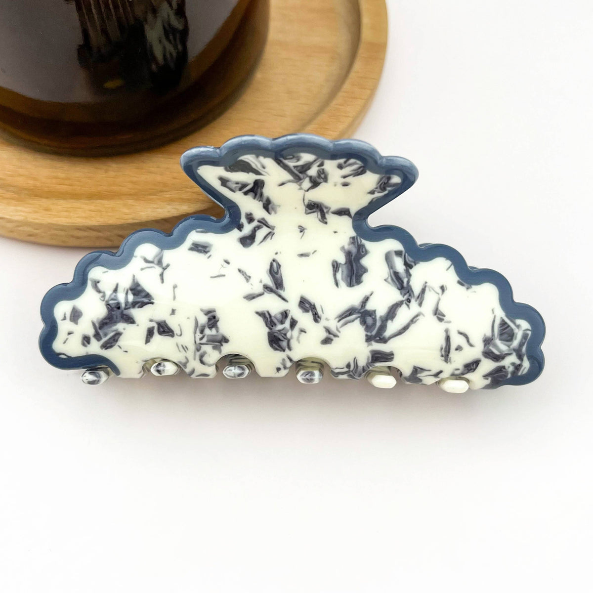 Wavy Marble Hair Clip