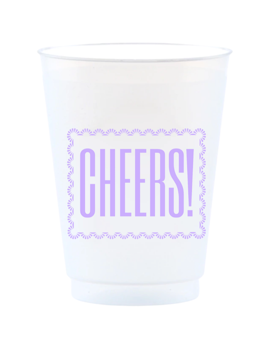 Cheers Lavender Reusable Frost Flex Cups