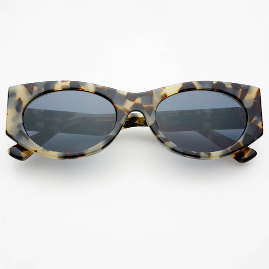 Layla Acetate Oval Sunglasses