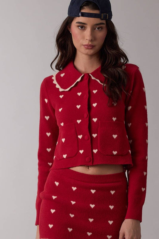 Heart Scallop Sweater
