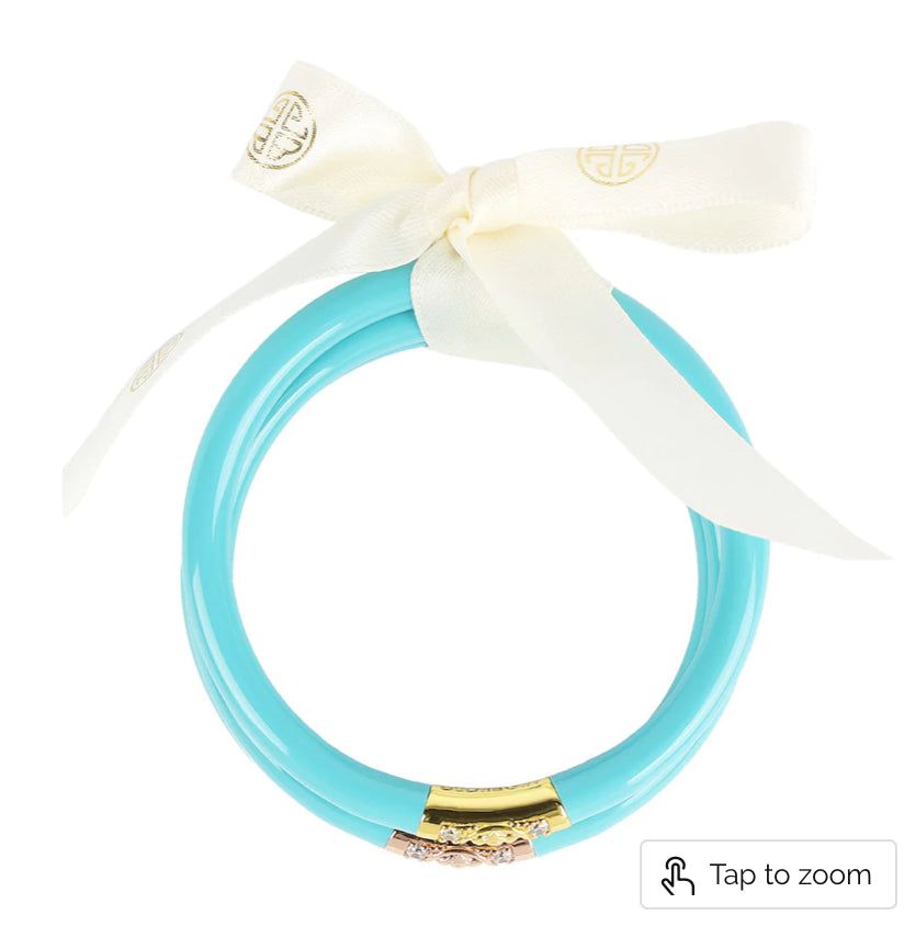 BuDhaGirl Three Kings All Weather Bangles in Turquoise