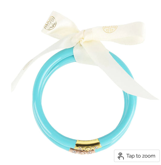 BuDhaGirl Three Kings All Weather Bangles in Turquoise