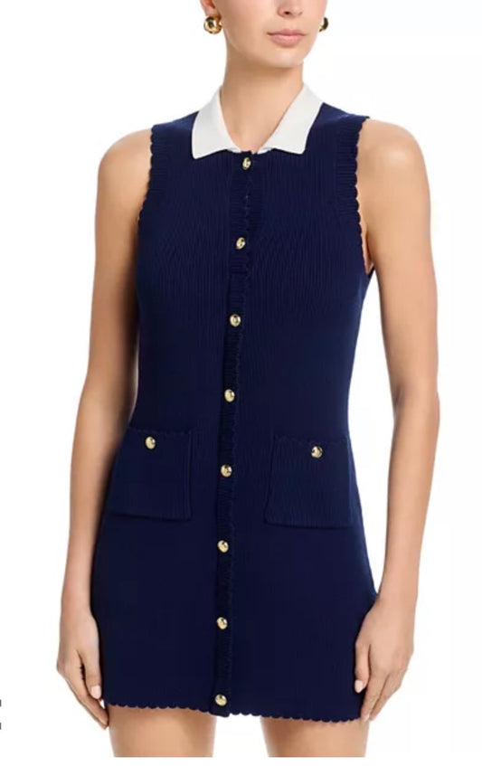 Bennet Rib Knit Collared Dress