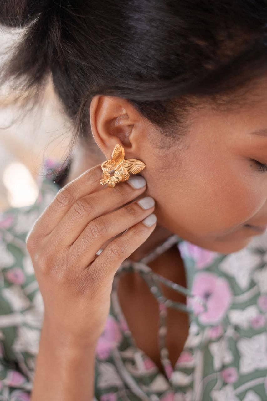 Alistair Butterfly Earring - 18k Gold Plated