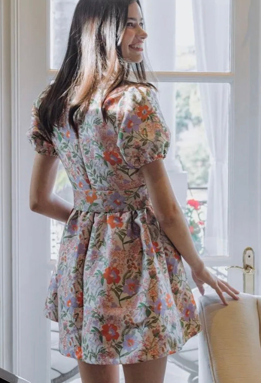 Whimsical Floral Mini Dress