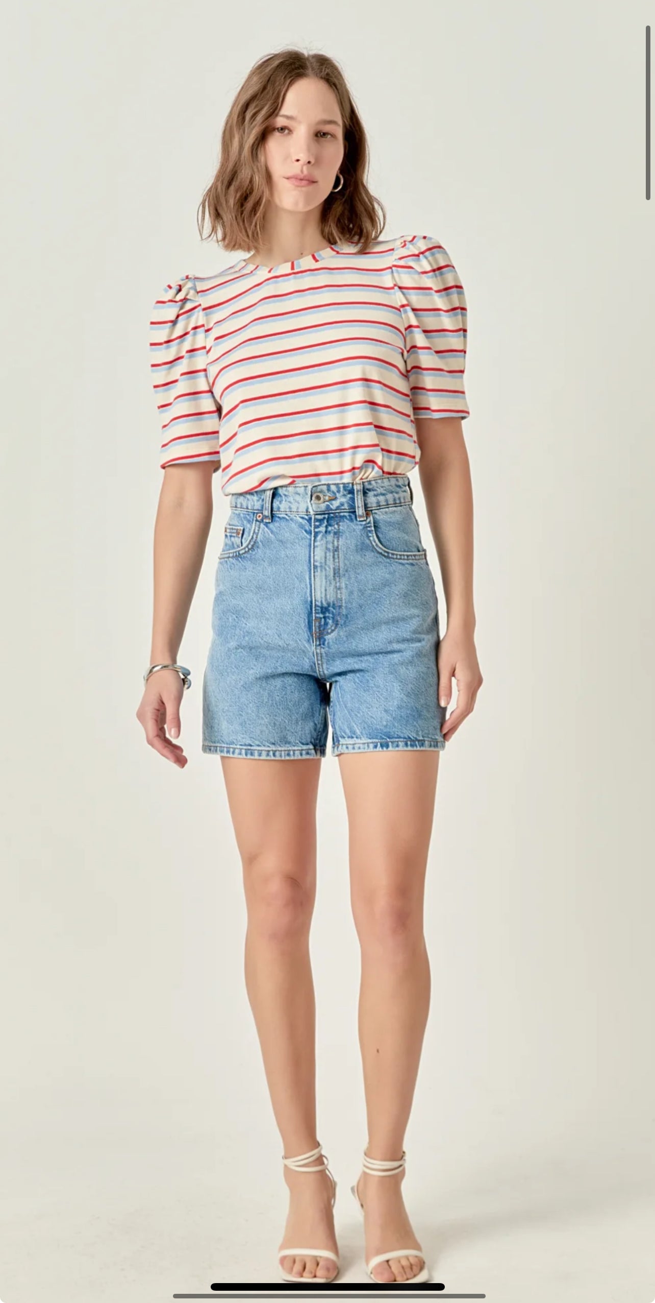 Easy Knit Tee in Cream Multi