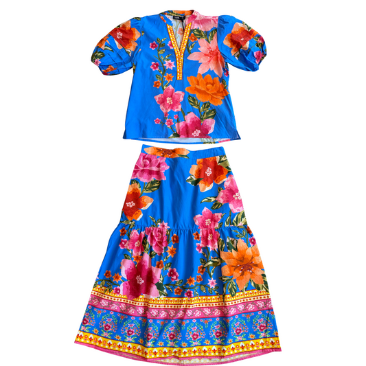 Ada Skirt in Capri Blossoms