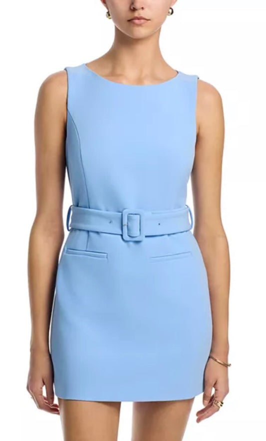 Azra Twill Belted Mini Dress