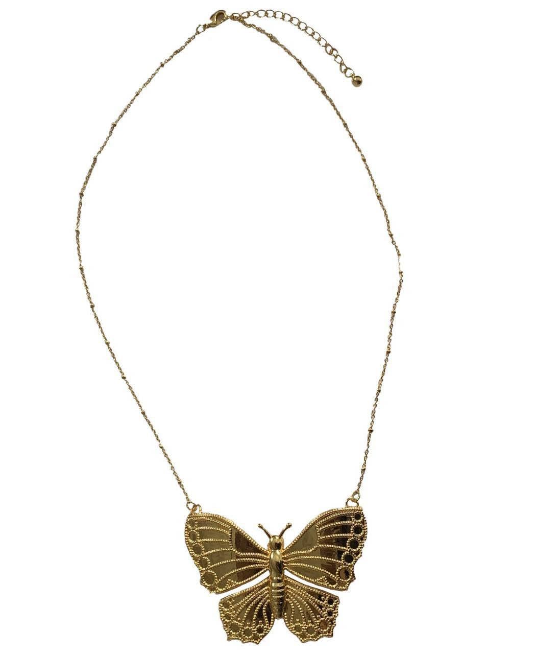 Butterfly Necklace 18k Gold Plated