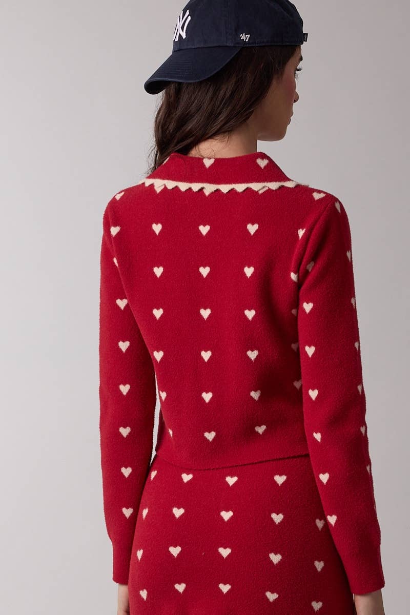 Heart Scallop Sweater