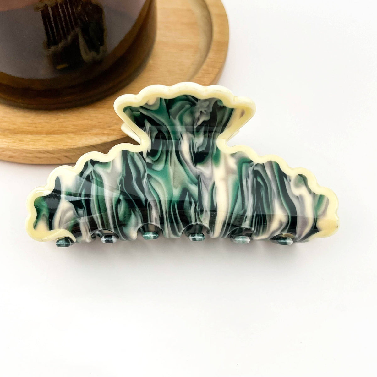 Wavy Marble Hair Clip