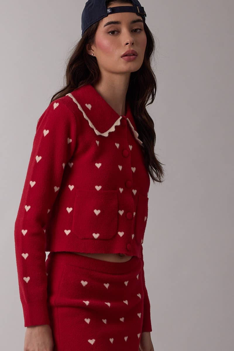 Heart Scallop Sweater