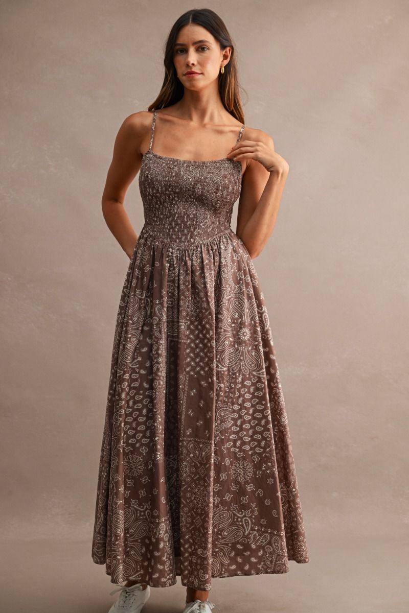 Bandana Paisley Midi Dress