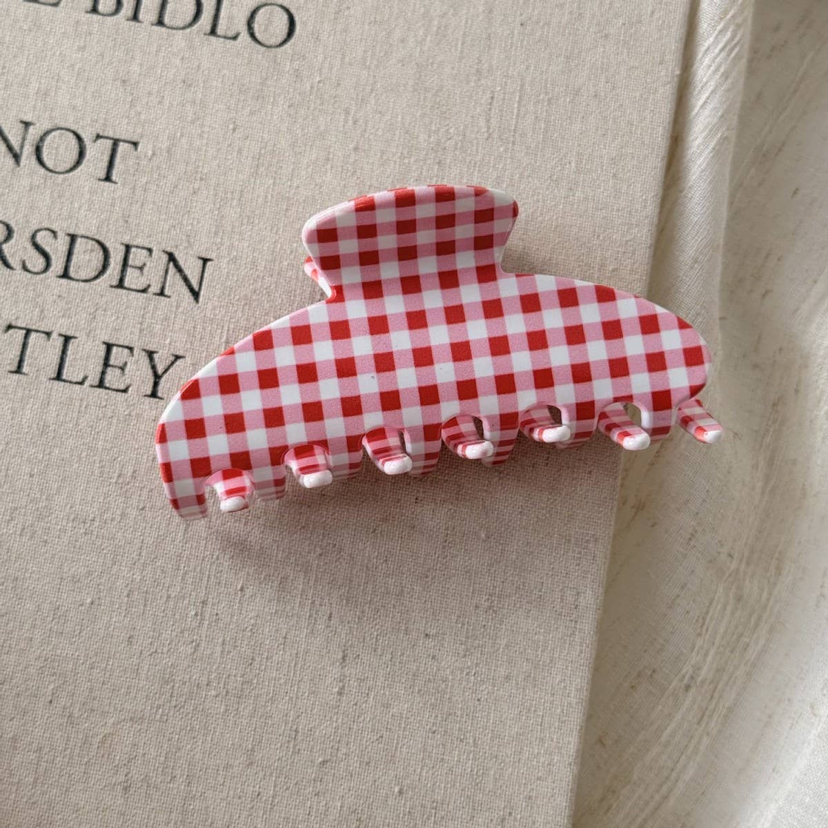 Gingham Hair Clip