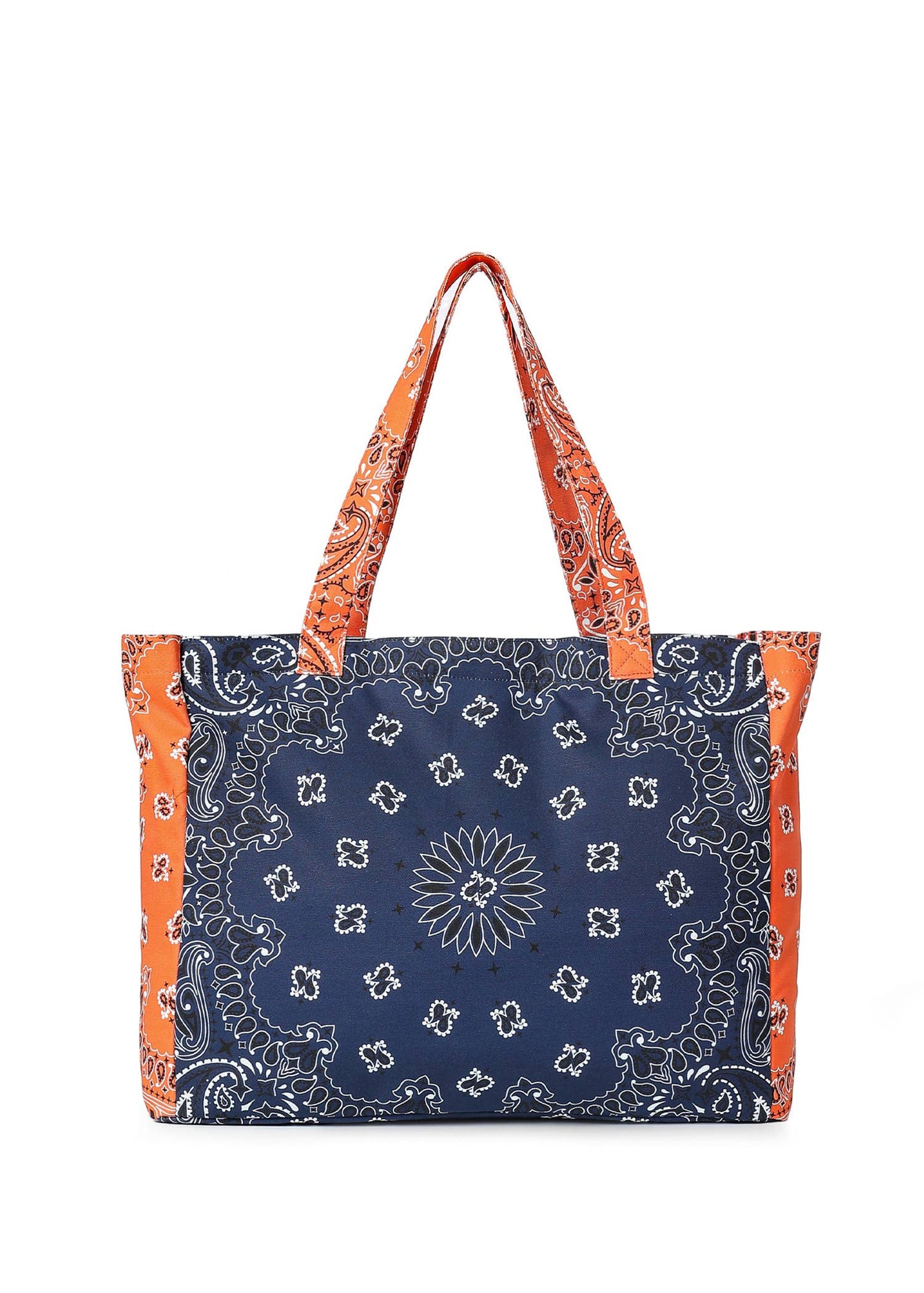 Bailey Navy/Orange Bandana Tote